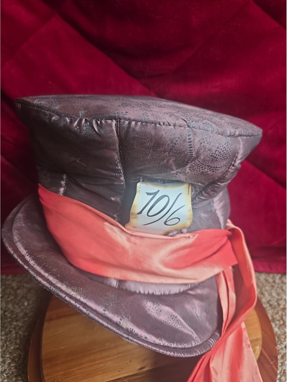 DISNEY PARK - DISNEY ALICE IN WONDERLAND- MAD HATTER HAT -ONE SIZE ADJUSTABLE